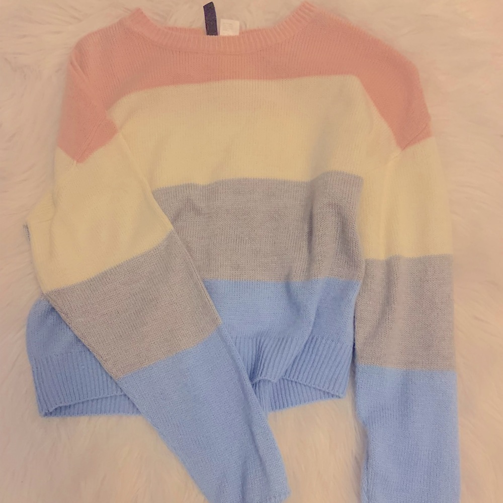 Striped Cropped sweater